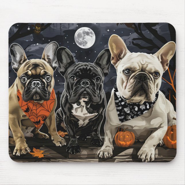 French Bulldog Halloween Spooky Mouse Pad (Front)