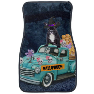 French Bulldog Halloween Truck Scary Night Car Floor Mat