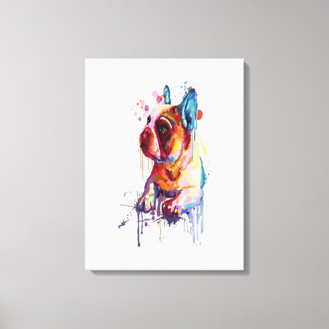 French Bulldog Hand Drawing Art Gift Canvas Print (Front)