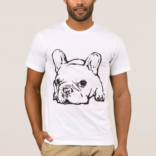 French Bulldog Handwritten Illustration Tshirt