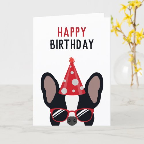 French Bulldog Happy Birthday Card