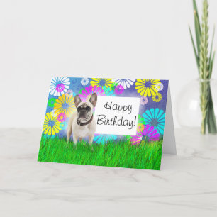 French Bulldog Happy Birthday Day Card