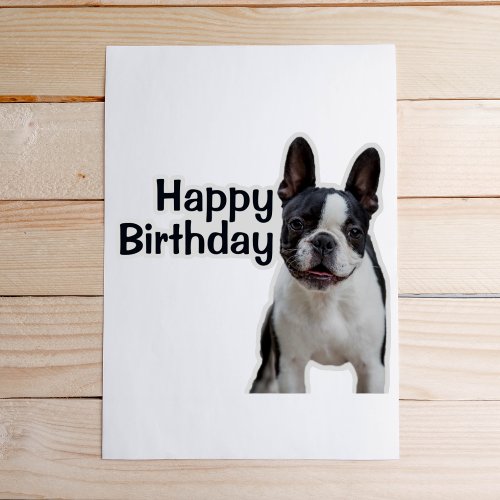 French Bulldog Happy Birthday Sticker