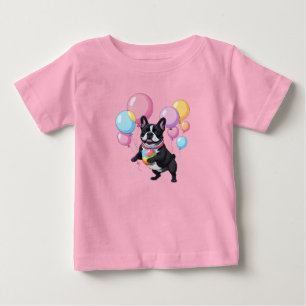 French Bulldog Happy Day Französische Bulldogge Baby T-Shirt