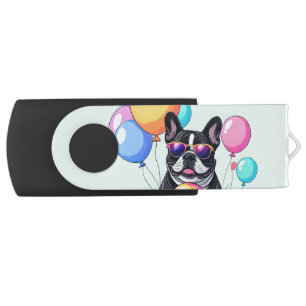 French Bulldog Happy Day Französische Bulldogge  Flash Drive