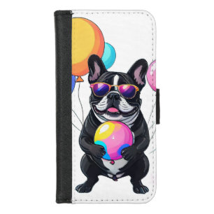 French Bulldog Happy Day Französische Bulldogge iPhone 8/7 Wallet Case