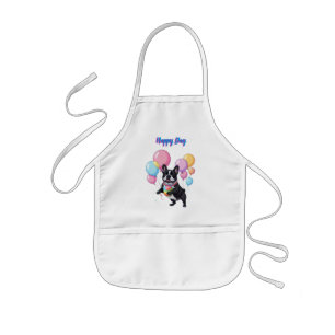French Bulldog Happy Day Französische Bulldogge Kids' Apron
