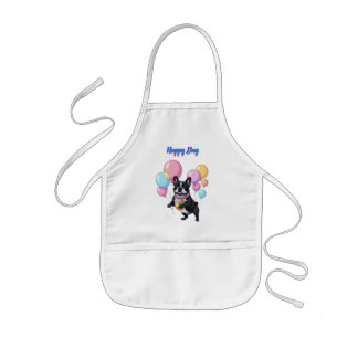 French Bulldog Happy Day Französische Bulldogge  Kids' Apron