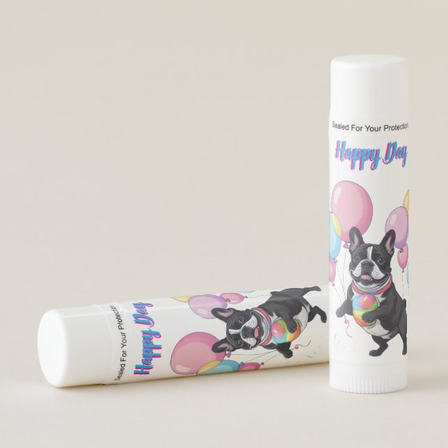 French Bulldog Happy Day Französische Bulldogge  Lip Balm (Front)
