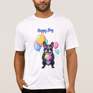 French Bulldog Happy Day Französische Bulldogge  T-Shirt