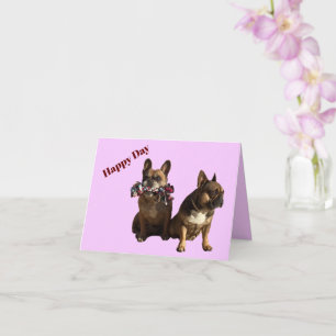 French Bulldog Happy Day French Bulldog Card
