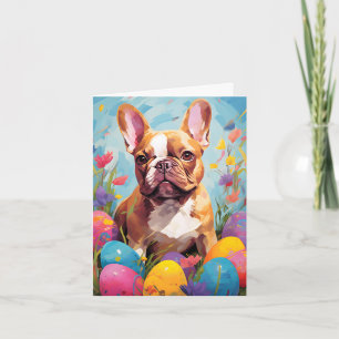 French Bulldog Happy Easter Card