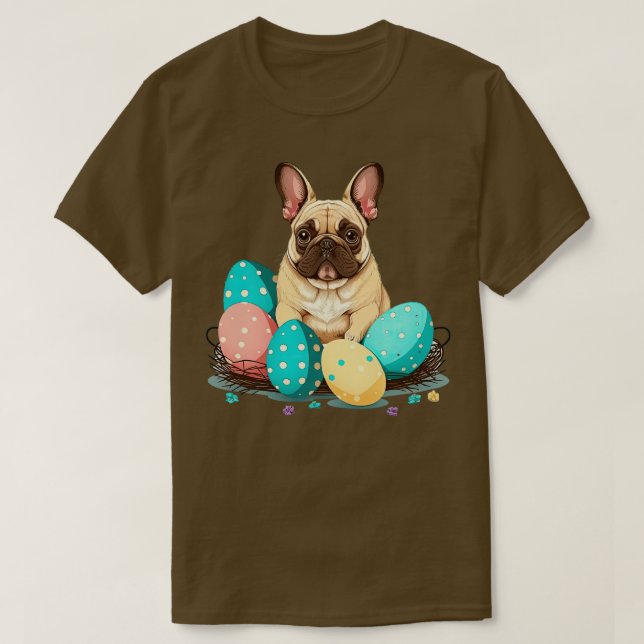 French Bulldog happy easter day 1 T-Shirt (Design Front)
