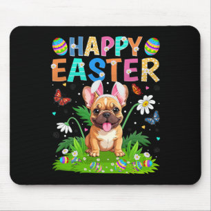 French Bulldog Happy Easter Egg Hunt Bunny Ear Eas Mouse Pad