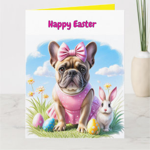 French Bulldog Happy Easter French Bulldog Card