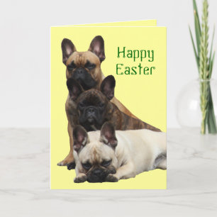 French Bulldog Happy Easter French Bulldog Holiday Card