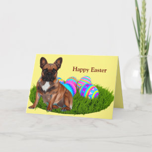 French Bulldog Happy Easter French Bulldog Holiday Card