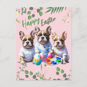 French Bulldog Happy Easter French Bulldog Holiday Postcard