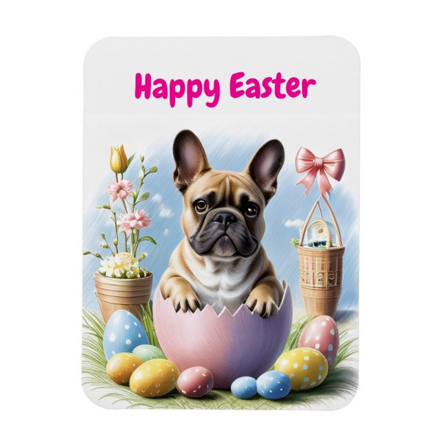 French Bulldog Happy Easter French Bulldog Magnet (Vertical)