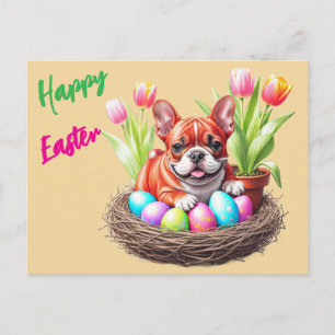 French Bulldog Happy Easter French Bulldog Postcard