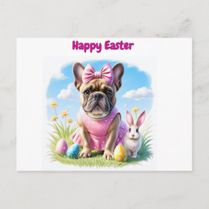 French Bulldog Happy Easter French Bulldog Postcard