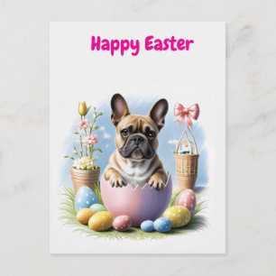 French Bulldog Happy Easter French Bulldog Postcard
