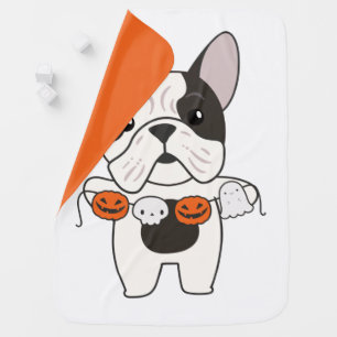 French Bulldog Happy Halloween Dog Costume Baby Bl Blanket