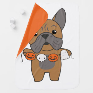 French Bulldog Happy Halloween Dog Costume Baby Bl Blanket