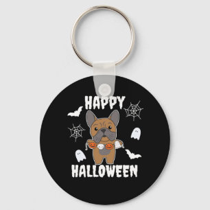 French Bulldog Happy Halloween Dog Costume Keychain