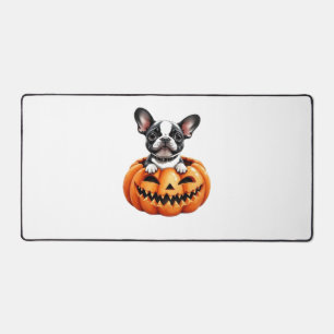 French Bulldog Happy Halloween pumpkin Classic T-S Desk Mat