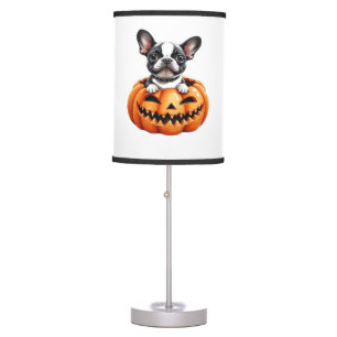 French Bulldog Happy Halloween pumpkin Classic T-S Table Lamp