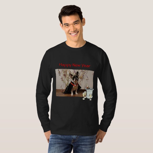 French Bulldog Happy New Year shirt (Front Full)