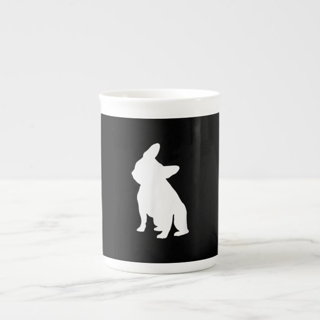French Bulldog Head Tilt Apparel, Frenchie Head Bone China Mug (Front)