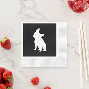 French Bulldog Head Tilt Apparel, Frenchie Head Napkins