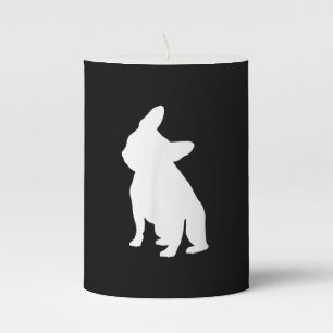 French Bulldog Head Tilt Apparel, Frenchie Head Pillar Candle