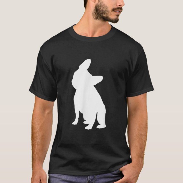 French Bulldog Head Tilt Apparel, Frenchie Head T-Shirt (Front)