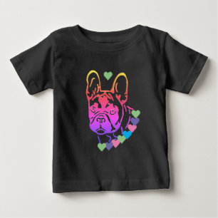 French Bulldog Heart Collar French Bulldog Baby T-Shirt
