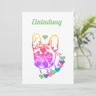 French Bulldog Heart Collar French Bulldog Invitation