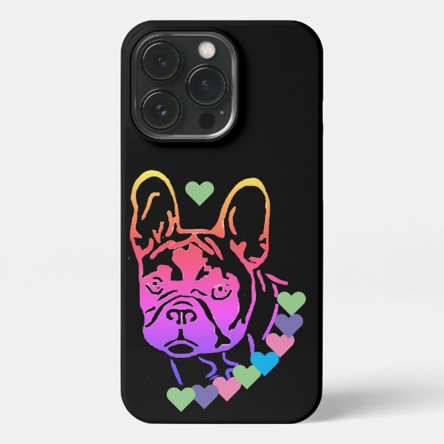 French Bulldog Heart Collar French Bulldog iPhone Case (Back)