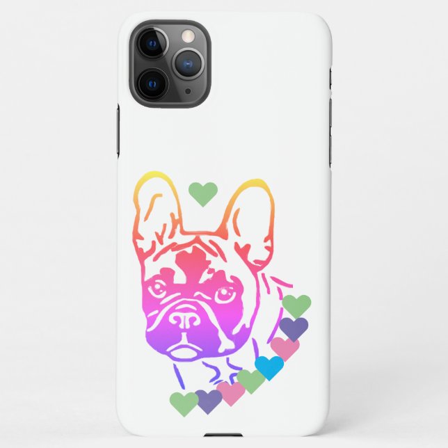 French Bulldog Heart Collar French Bulldog iPhone Case (Back)