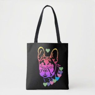 French Bulldog Heart Collar French Bulldog Tote Bag