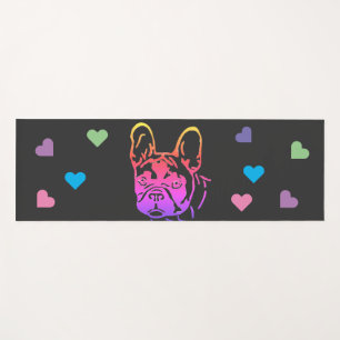 French Bulldog Heart Collar French Bulldog Yoga Mat