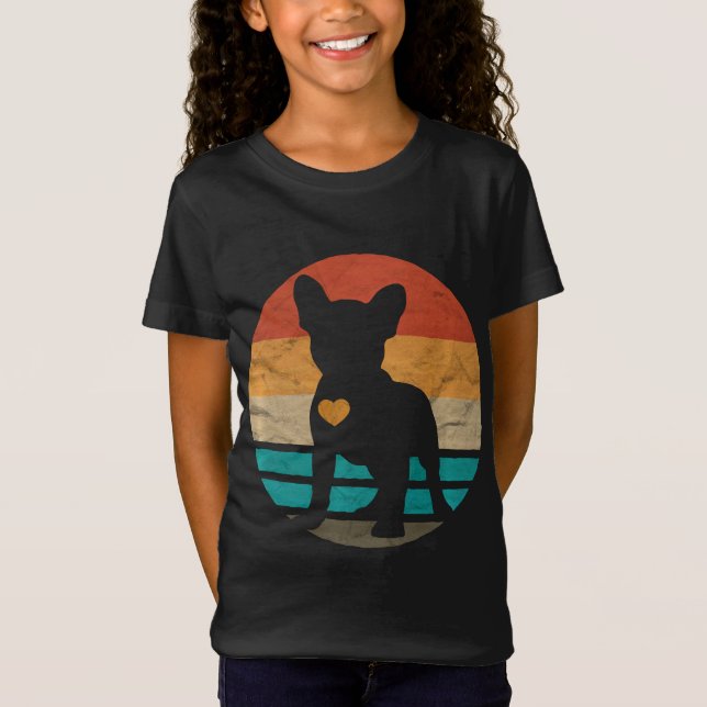 french bulldog heart   design frenchie T-Shirt (Front)