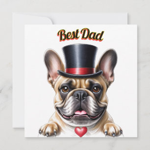 French Bulldog Heart Father's Day Bulldog Invitation