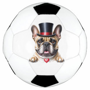 French Bulldog Heart Father's Day Bulldog Soccer Ball