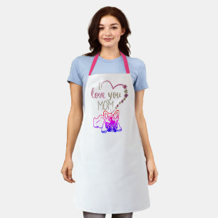 French Bulldog Heart French Bulldog Apron