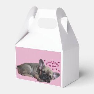 French Bulldog Heart French Bulldog Favor Boxes