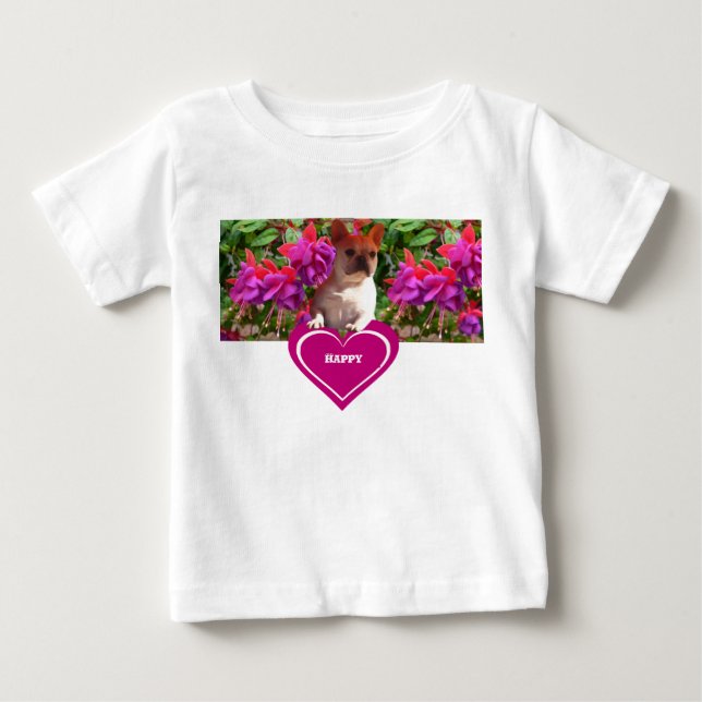French Bulldog Heart French Bulldog Mother Baby T-Shirt (Front)