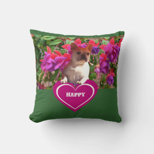French Bulldog Heart French Bulldog Mother Throw Pillow