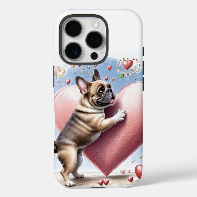 French Bulldog Heart Skip French Bulldog Case-Mate iPhone Case (Back)